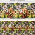 thumbnail image 2 of Soimoi Orange Cotton Cambric Fabric Leaves, & Lily Floral Printed Craft Fabric by the Yard 56 Inch Wide, 2 of 7