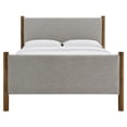 thumbnail image 3 of Modway Maven Queen Size Fabric Upholstered Platform Bed in Wheat Walnut, 3 of 9