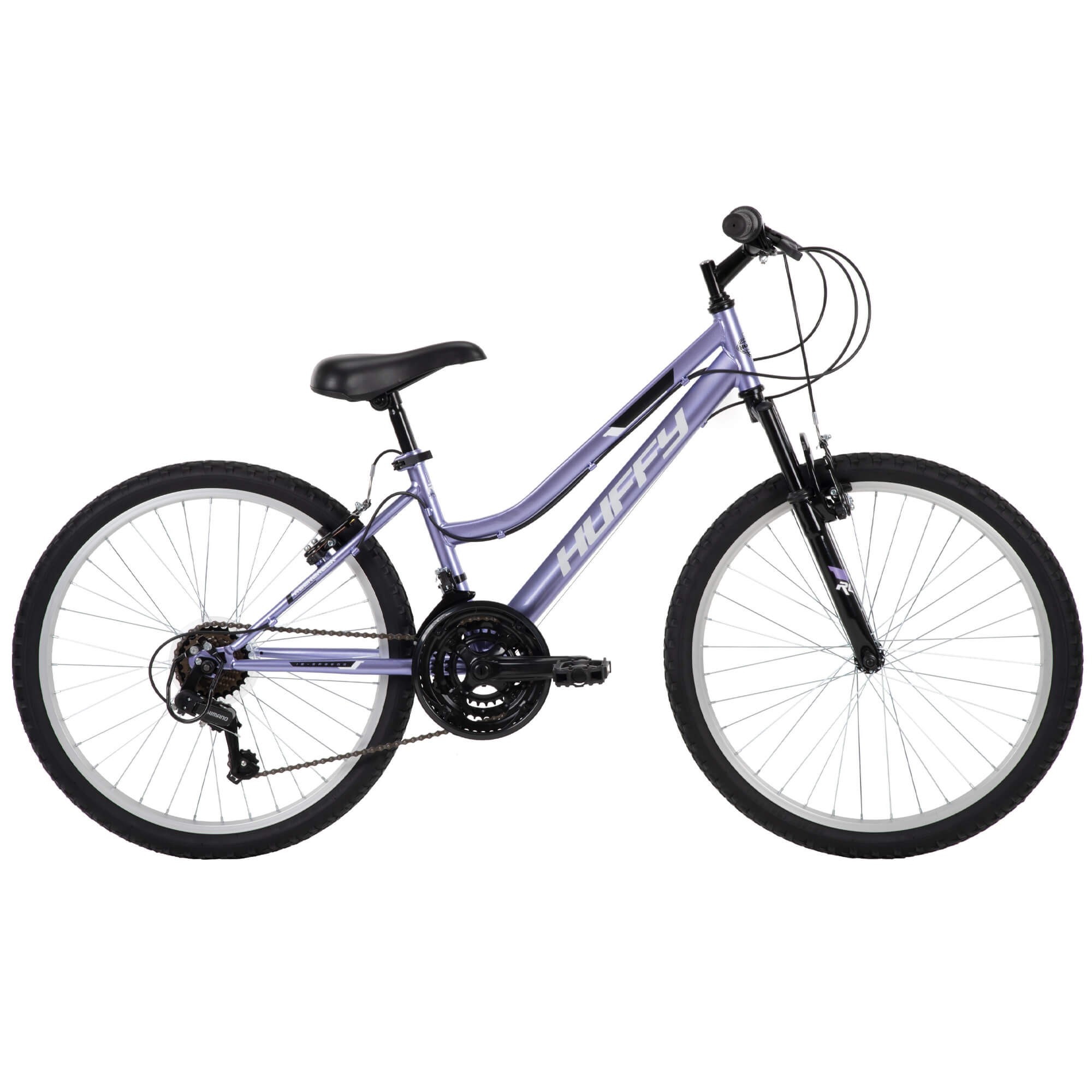 Huffy 24" Rock Creek Mountain Bike, Fits Riders 58” - 70”, Purple, Adult, Women's