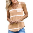 thumbnail image 2 of Fashion Women Plus Size Tank Tops Camisole Sexy Stripe Printing Casual Vest Halter Blouse T-Shirt Racerback Tank Tops for Women, 2 of 7