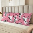 thumbnail image 5 of Naloa Cute Cartoon Zebra Super Soft 20x60 Body Pillow Case,Long Side Hidden Zipper（PILLOWS ARE NOT INCLUDED）, 5 of 6