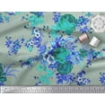 thumbnail image 2 of Soimoi Cotton Voile Fabric Leaves & Floral Artistic Print Fabric by The Yard 56 Inch Wide, 2 of 3