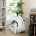 thumbnail image 3 of Jaxpety Smart Plant Litter Box,Cat Hidden Litter Box with Deodorization System, Exhaust Fan,Light, Scoop, Artificial Plants for Apartments and Offices Living Room Bedroom,White, 3 of 12