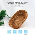 thumbnail image 3 of Oval Wicker Woven Bread Basket, 10.2Inch Storage Basket for Food Fruit Cosmetic Storage Tabletop and Bathroom, 3 of 8