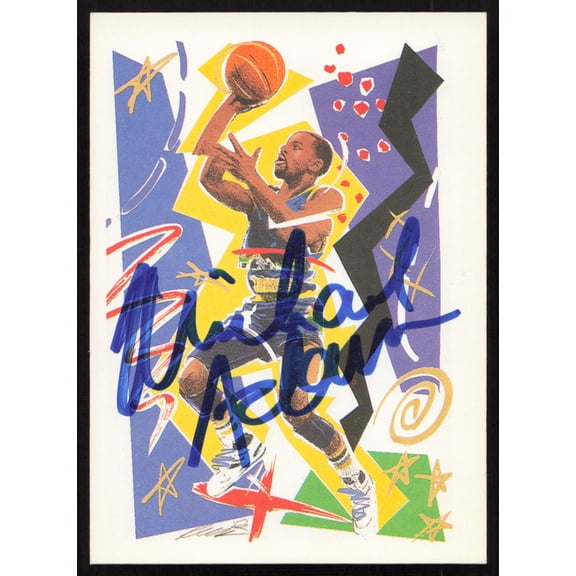 Collectible Michael Adams Autographed 1990-91 Hoops Card #361 Denver Nuggets SKU #258949