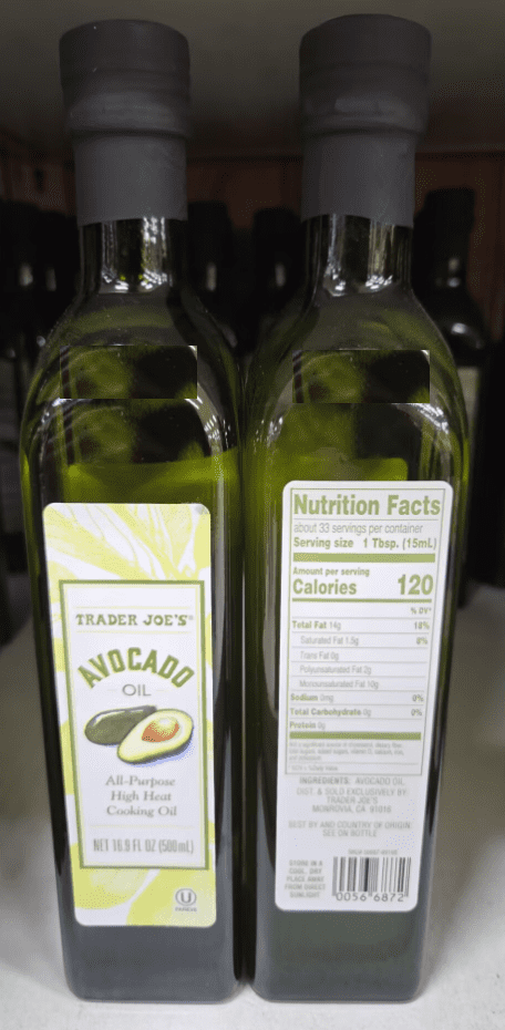 Trader Joe's Avocado Oil All-Purpose High Heat Cooking Oil 16.9fl oz 500ml (2 Bottles)