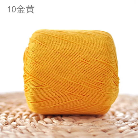 XmhyTop-A 80g Multicolor Crochet Thread Premium Cotton Thread for Detailed Handwork, Versatile Threadart Crochet Supplies,Golld Yellow