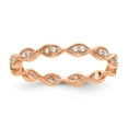 thumbnail image 2 of 14k Rose Gold Round Diamond Eternity Wedding Band Vintage Anniversary Ring Size 5 - 1/2 Ct., 2 of 5