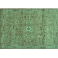 thumbnail image 1 of Ahgly Company Indoor Rectangle Abstract Turquoise Blue Contemporary Area Rugs, 2' x 4', 1 of 4
