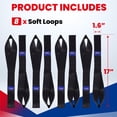 thumbnail image 3 of MOCA 8-Pack Soft Loop Tie Down Straps 4,000 Load Capacity & 12,000 Lbs Breaking Strength 1.6 x 17 inches Heavy Duty Tie Down Straps for Securing ATV, UTV, Motorcycles, Scooters & Dirt Bikes(Black), 3 of 8