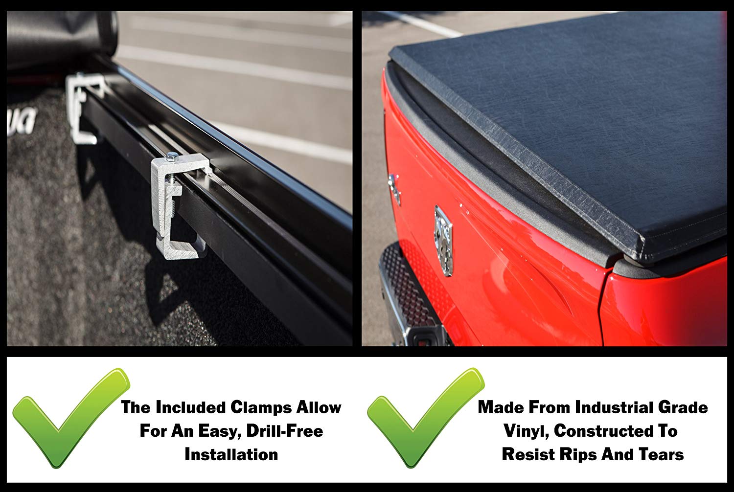 Gator by RealTruck SR1 Roll-Up (Compatible with) 2007-2013 Chevy Silverado GMC Sierra 6.5 FT Bed Only Soft Roll Up Tonneau Truck Bed Cover (55106) Made in The USA - image 5 of 7