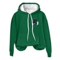 thumbnail image 6 of TRUBKH hoodies for women Fleece Sweatshirts womens long sleeve tops women sweatshirt graphic hoodie Summer Oversized Hoodies Casual Shirts Tops Lightweight Pullover With Pockets Green L, 6 of 6