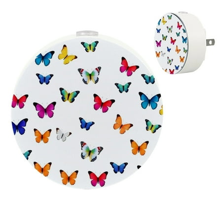 

YZUOUZY Night Light Night Lights Bedside Lamps Set of 2 Beautiful Watercolor Butterflies