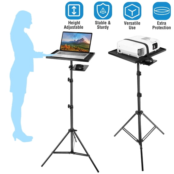 Moclever Projector Laptop Tripod Stand Tray Height Adjustable Tripod Mount For Projector,Laptop,Notebook,Mixer,DJ Equipment Universal Device Stand