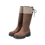 Rieker Women's X8263-25 Water-Repellant Side-Zip Knee-High Boots, Brown, Size EU 37
