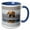 Blue/White, variant on 3drose, Coastal Grizzly Bear Walks Along Mud Flats, Lake Clark Np, Alaska., 11oz Two-tone Red Mug