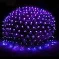 thumbnail image 1 of Elnsivo 300LED Purple Halloween Net Lights, 14.8ftx5ft Christmas Mesh Lights Outdoor Bush Tree Party Decor, 1 of 6