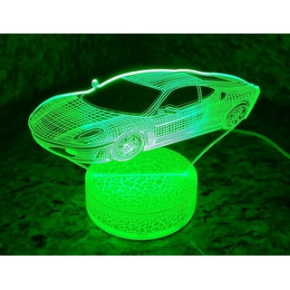 Racing Car 3D LED Illusion Lamp Night Light 7 Colors Dimmable USB Powered  Touch Control for Kids Creative Car Gifts for Boys 2024 - $21.99