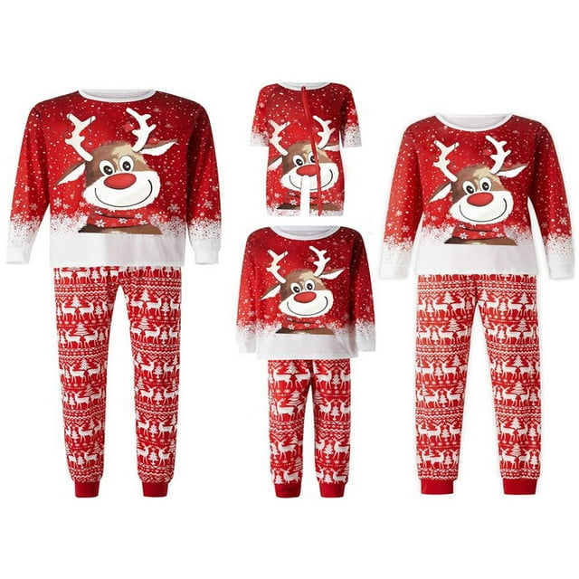 Family Christmas Pajamas Matching Sets Matching Pjs for Adults Kid Baby Holiday Family Sleepwear Set