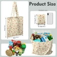thumbnail image 2 of Sweet Cherry Pattern Fabric Tote Bag - Washable & Durable Foldable Grocery Bag for Everyday Use, 2 of 5
