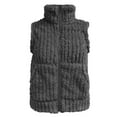 thumbnail image 4 of Zedker Women's Fleece Vest Outerwear Sleeveless Lightweight Zip Jackets for Women Warm Soft Hiking Running Vest Zipper Pockets Gray L, 4 of 9