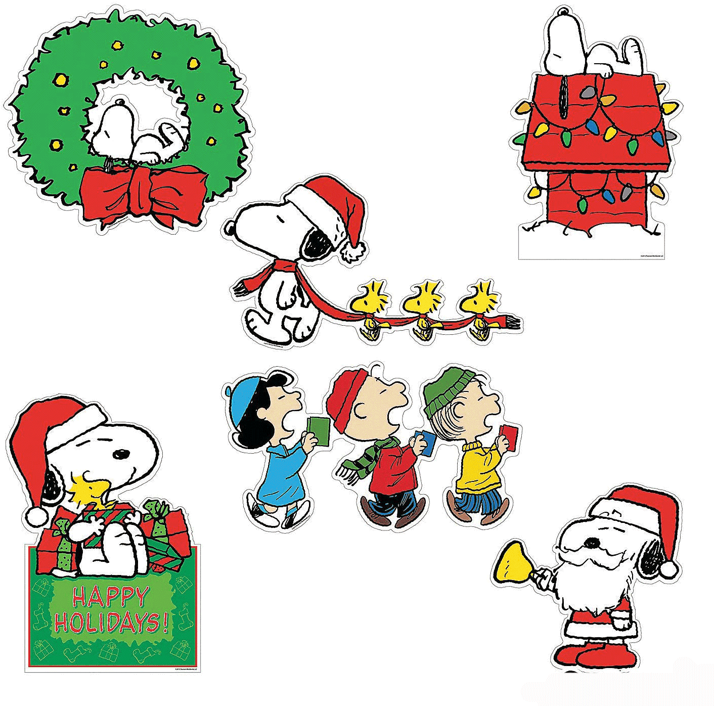 Charlie Brown Lucy Snoopy Sally Woodstock Ice Skating ChristmasTime Is Here Card 