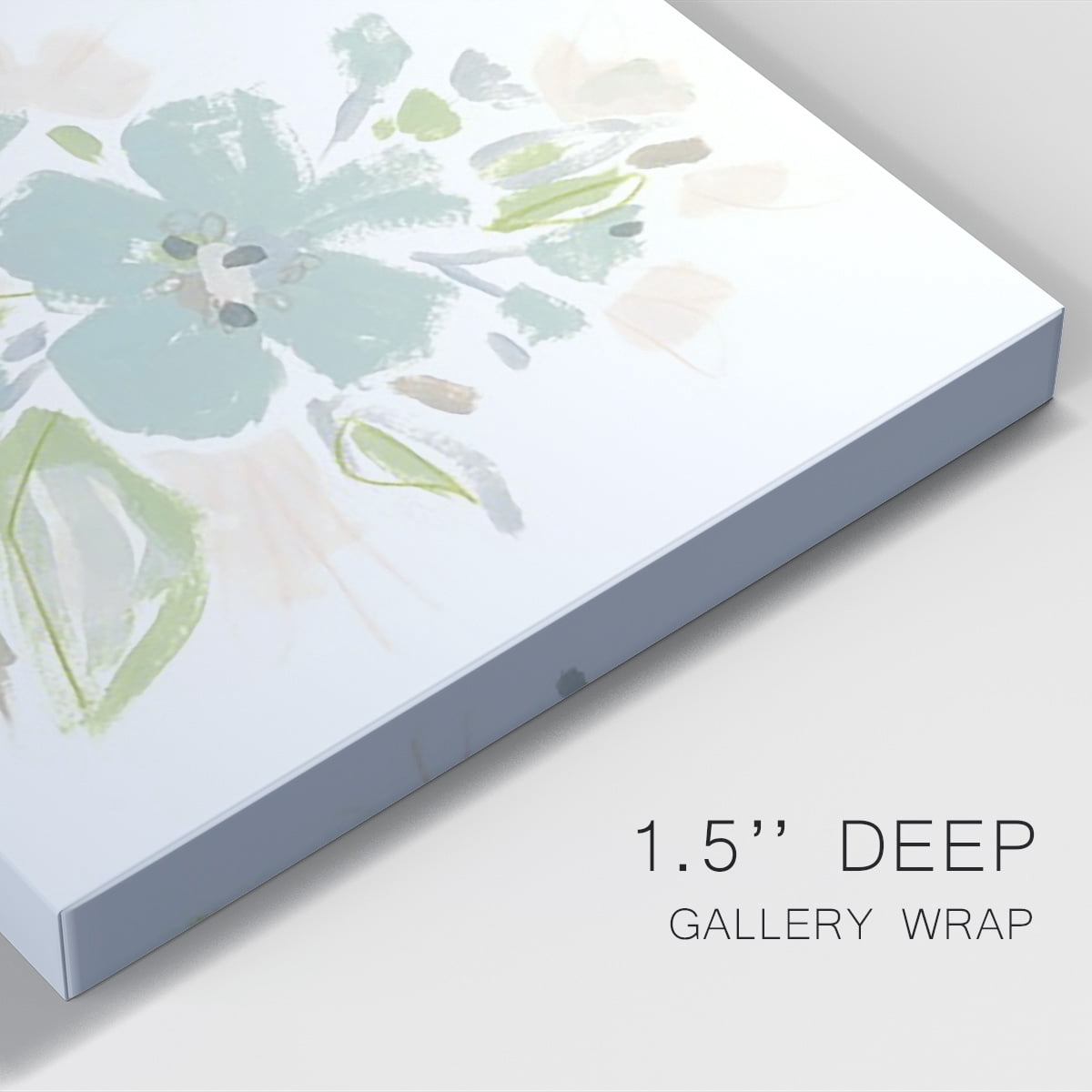 Seafoam Petals I Premium Gallery Wrapped Canvas - Ready to Hang