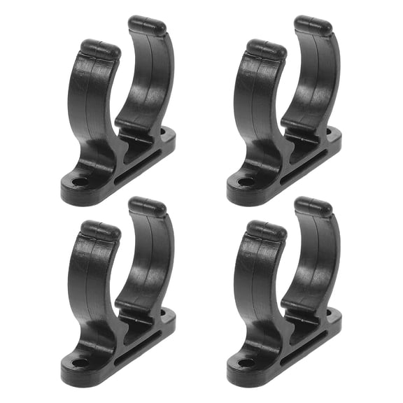 WASHWEPE 4Pcs Black Nylon Paddle Holders Durable Kayak Paddle Keeper Clips for Boats