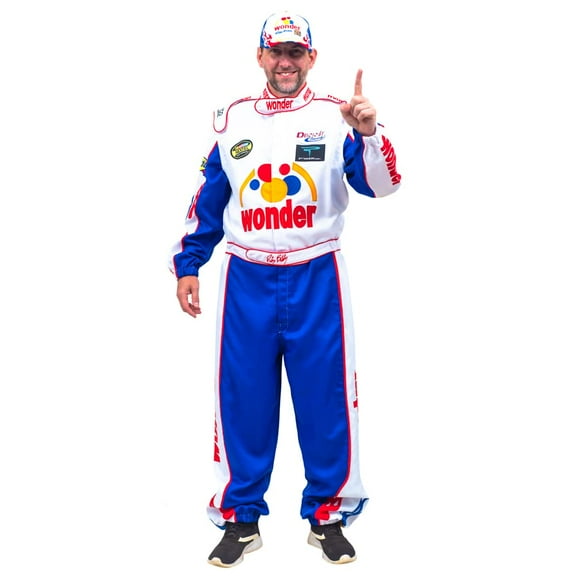 Costume Agent Adult Unisex Ricky Bobby Driver Deluxe Jumpsuit Hat Halloween Cosplay Costume