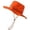 Orange, variant on Men Women Adjustable Drawstring Sun Hat Solid Cotton Breathable Wide Brim Outdoor Fisherman Cap for Climbing Hunting Beach