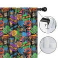 thumbnail image 4 of Blackout Kids Curtains,Colorful Games Graffiti Black Pattern Childrens Insulated Curtains Set Of 2,Bedroom Essentials,Toddler Room Decor 52"x63", 4 of 5