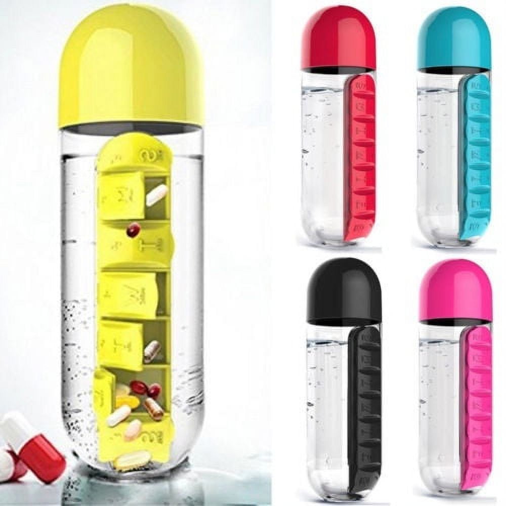 Water Bottle With Pill Box Organizer - Goodie Gift Shop