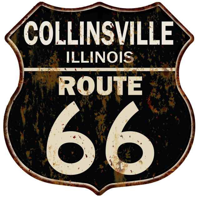 COLLINSVILLE ILLINOIS Route 66 Shield Metal Sign Man Cave Garage 211110013243