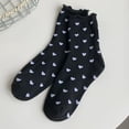 thumbnail image 5 of Women's Ankle Socks with Allover Heart Print and Soft Ribbed Cuff Trim - Multicolored-3, 5 of 7