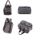 thumbnail image 3 of CoCopeanut Canvas Laptop Bag for Men Vintage Convertible Messenger Bag Fits 15.6 Inch Laptop, 3 of 7