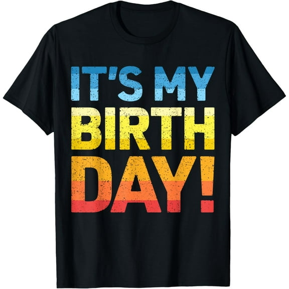 Retro It's My Birthday Mens Womens Funny Vintage Birthday T-Shirt Tops Tee