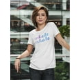 thumbnail image 2 of Inhale Exhale Gradient Quote T-Shirt Women -Image by Shutterstock, Female XX-Large, 2 of 4