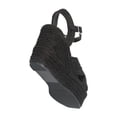 thumbnail image 4 of Sandalia De Plataforma Petra Con Yute Natural Negro Con Látigo Ajustable Para Mujer, 4 of 5