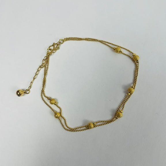 Tydda Ankle Bracelets for Women, Adjustable Double Layer Chain Anklets, Lightweight Foot Jewelry