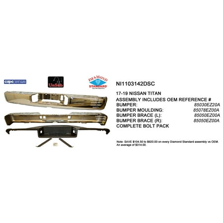 REAR STEP BUMPER ASSEMBLY; CHROME; WITHOUT TOW; WITHOUT PARK ASSIST