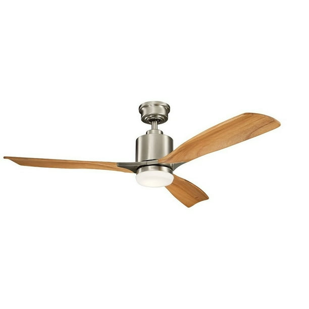 Little Ridge Ceiling Fan With Light Kit 52 Inches Wide Brushed Stainless Steel Finish Com 52 Inches Wide Brushed Stainless Steel, Stainless Steel Ceiling Fan Light Kit