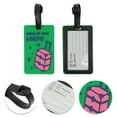thumbnail image 3 of Unique Bargains 1 Pc Leave Pattern Luggage Tag for Travelling Green, 3 of 5