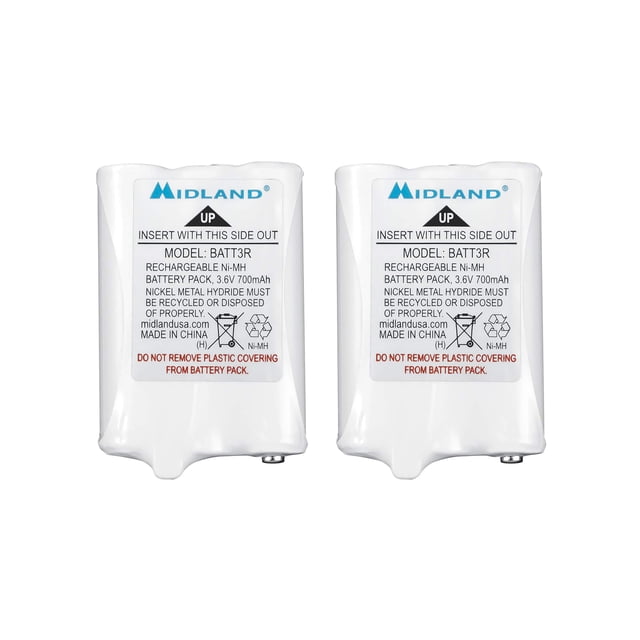Batería recargable Midland para LXT600 T50 T60 Blanco 3.15x 2.3X 0.5