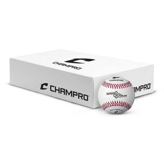 Champro Sports Youth League Baseballs with Leather Cover, Cosmetic Blem, 12 Pack