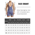 thumbnail image 3 of Men's Wrestling Singlets Athletic Supporters Slim Fit Sport Bodysuit Sleeveless Active Wrestling Leotard Jumpsuits Jockstrap Blue Gray XX-Large, 3 of 5