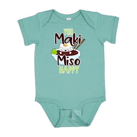 

Inktastic Sushi You Maki Miso Happy Boys or Girls Baby Bodysuit