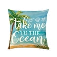 thumbnail image 2 of YiJuHui Ocean Beach Theme Throw Pillow Cover 45x45 Cm Summer Decorative Cushion Case For Sofa Bedroom Patio, High Definition Printing Soft Breathable Polyester Fabric, 2 of 5