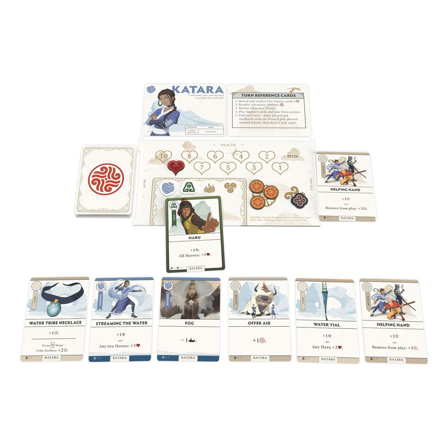 USAopoly Avatar The Last Airbender: Aang's Destiny A Cooperative Deck-Building Board Game