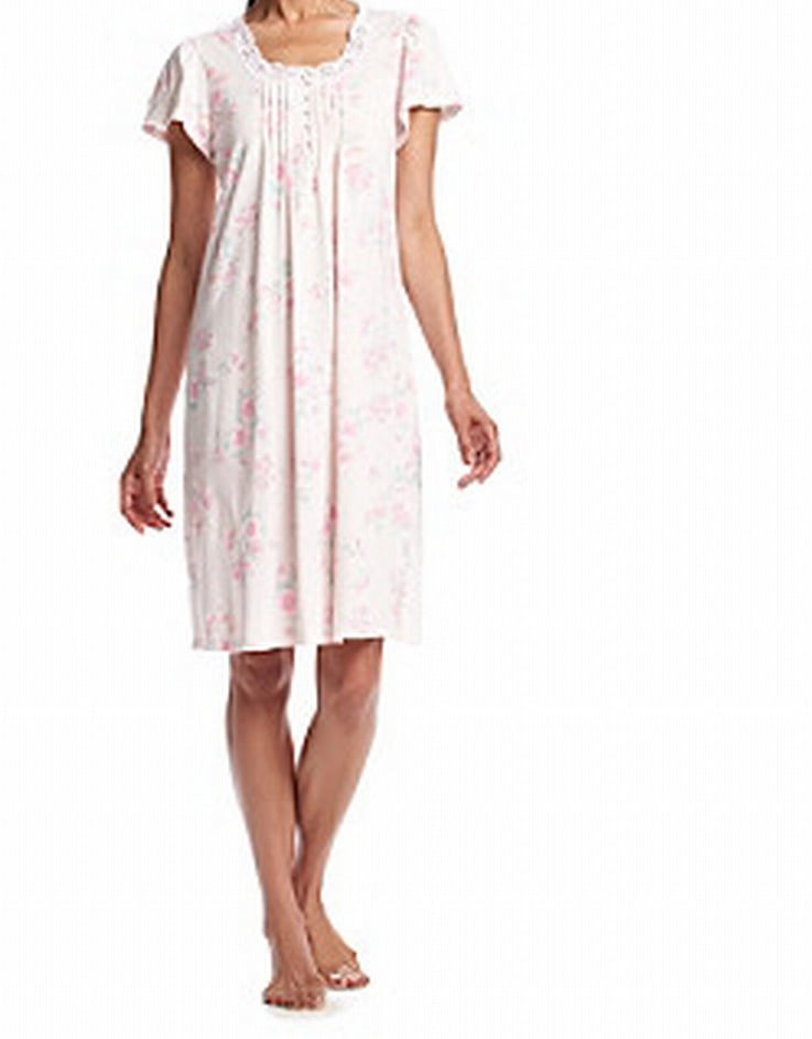 Miss Elaine Miss Elaine NEW Pink Womens Size Medium M Floral Print Nightgowns