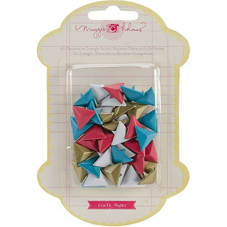 Styleboard Metal Studs 40/Pkg-Triangle - 4 Colors